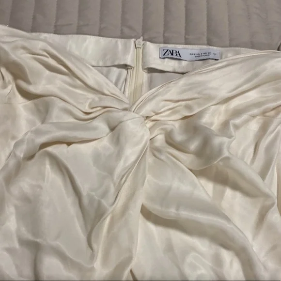 ZARA KNOT FRONT SLIT SKIRT - Picture 4 of 10